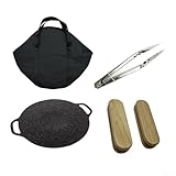 Essentielles rundes Grill-Kochgeschirr, perfektes Stein-Grilltablett für...
