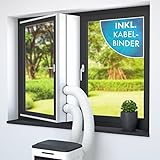 LAINFELD Fensterabdichtung für Klimaanlage | 400 cm | Inkl. 2x Kabelbinder...