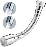 Flexibler Wasserhahn Verlängerung 14cm,Wasserhahn Aufsatz mit 2...