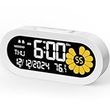 DOOMAY Digitaler Wecker für das Schlafzimmer: Dual-Alarm Nachttischuhr VA...