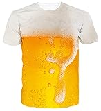 Loveternal Unisex 3D T-Shirt Beer Tee Shirt Casual Cool Bier Shirt Grafik...