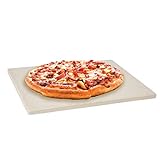 Levivo Pizzastein für Backofen und Grill aus hitzebeständigem Cordierit,...