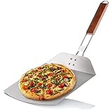 com-four® Pizzaschaufel aus rostfreiem Edelstahl 430 - Pizza- und...