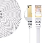 Elfcam® - 8m LAN Kabel Netzwerkkabel Cat 7 Ethernet Kabel mit Vergoldetem...
