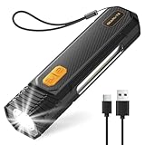 GEARLITE Taschenlampe LED Aufladbar mit 6 Modi, LED Taschenlampe Extrem...