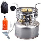 Tragbarer Campingkocher, Ultraleichter Mini-Benzinbrenner für...