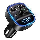 LENCENT Bluetooth FM Transmitter Auto, Musik Adapter für Auto Radio, KFZ...