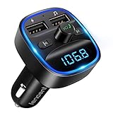 LENCENT Bluetooth FM Transmitter Auto, Adapter für Auto Radio,...