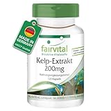 Fairvital | Kelp Extrakt 200mg - HOCHDOSIERT - vegan - 120 Kapseln - 300µg...