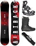 Airtracks Snowboard-Set Herren Snowboard Wide Eight Freestyle Freeride 164...