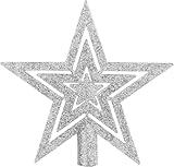DERAYEE Glitzernde Weihnachtsbaumspitze,Stern Weihnachtsbaumschmuck...