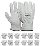 Ruvigrab - Arbeitshandschuh aus natürlichem Blumenleder | Gartenhandschuhe...