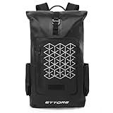 Ettore Fahrradrucksack 100% Wasserdicht Dry Bag Roll Top – Schwarz –...