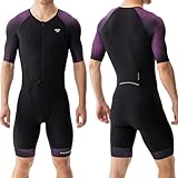 MY KILOMETRE Herren Triathlon Anzug – Einteiler Kurzarm Trisuit...