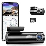 AZDOME Dashcam mit Rückfahrkamera[4K, 170°Vorne+1080P, 150°Hinten] 5GHz...