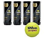 Wilson - US Open - Tennisbälle - 3 Dosen (12 Bälle) - gelb - für...