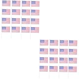 VICASKY 200 Stck. Amerikanische Mini Flaggen Handgehaltene Stick Flags aus...