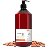 Mandelöl BIO Reines, Kaltgepresst, Natürlich. Kosmetik Massageöl, Haar-...