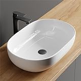 Planetmöbel Aquil Deluxe Waschbecken Oval | Aufsatzwaschbecken für...