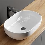 Planetmöbel Aquil Deluxe Waschbecken Oval | Aufsatzwaschbecken für...