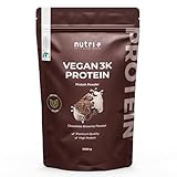 Nutri + Vegan Protein Pulver Chocolate Brownie 1000 g - Pflanzliches...