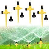Rasensprenger, 4 Stück Rasensprinkler Spike, Multifunktion Garten...