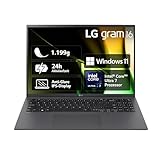 2024 LG gram 16 Zoll Notebook - 1199g Intel Core Ultra7 Laptop (16GB RAM,...