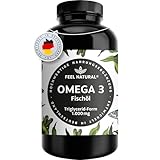 Omega 3 Kapseln hochdosiert - Jahresvorrat 365 Stück - Nur 1 Kapsel...