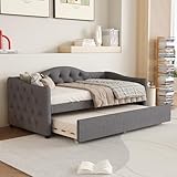 Daybettt, 90x200cm Tagesbett mit ausziehbarem Bett,Schlafsofa,...