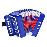 LIEKE Akkordeon 10 Tasten Knopf Accordion Ziehharmonika Musikinstrument...