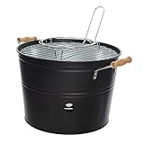 Kaemingk 73815 BBQ Eimer, Eisen, schwarz matt, Ø 33 x 24 cm,...