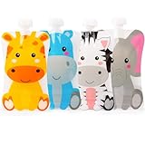 HOMYBABY® [4 Stück] Wiederverwendbare Beutel für Babynahrung –...