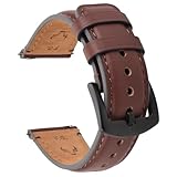 Fullmosa Leder Uhrenarmband mit Edelstahl Metall Schließe,...