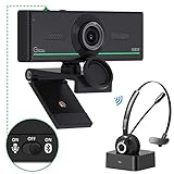 Gsou Bluetooth-Webcam nur für Bluetooth-Headset, 1080p Webcam mit...