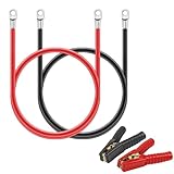 Robustes Batteriekabel-Set mit Krokodilklemmen, 16 mm², 5 AWG, M8-Ösen,...