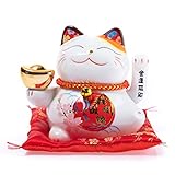 lachineuse - Maneki Neko Winkekatze Weiß - Glückskatze - Kawaii...