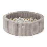 MISIOO Bällebad Baby - Premium Bällebad Kinder Ab 1 Jahr - 90x30cm - Mit...