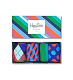 Happy Socks 4-Pack Stripe Box, farbenfrohe und fröhliche, Socken für...