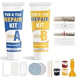 Badewannen Reparaturset, All-in-One Wasserdichtes Kit für Risse, Kratzer &...