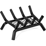 Kaminroste mit Glutungshalter – 35,6 cm Kaminholzrost, Holzofenrost,...