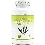 Olivenblatt Extrakt - 180 Kapseln mit je 650 mg - Olivenblattextrakt mit...