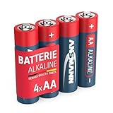 ANSMANN Red Alkaline Batterie Mignon AA LR6 Longlife Alkalibatterie (4er...