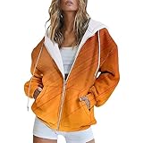 Uwdiohq Hoodie Leopardenmuster Kapuzenpullover Damen Gelb Sweatshirt...
