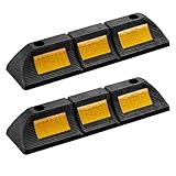 Wiltec Radstopper 47,5 x 12 x 8 cm, 2x Einparkhilfe aus Gummi,...