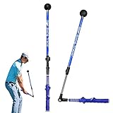 Golf Schwungtrainer, Teleskopischer Swing Club Trainer, Golf Trainingshilfe...