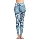 HimyBB Damen High Waisted Yoga Pants Leggings Print, Y0009, Groß