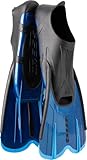 CRESSI Agua Fins Blue_Short, 43/44 - Self-Adjusting Flossen für Tauchen,...