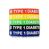 THOANBY Silikon-Armband, medizinische Notfall-ID für Gesundheit für Typ...
