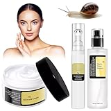 Snail Mucin Essence,3 Stk Snail Serum Mucin Skincare Sets,Snail 96 Mucin...