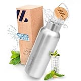 NORDMUT® Edelstahl Trinkflasche isoliert + Teesieb | Thermosflasche...